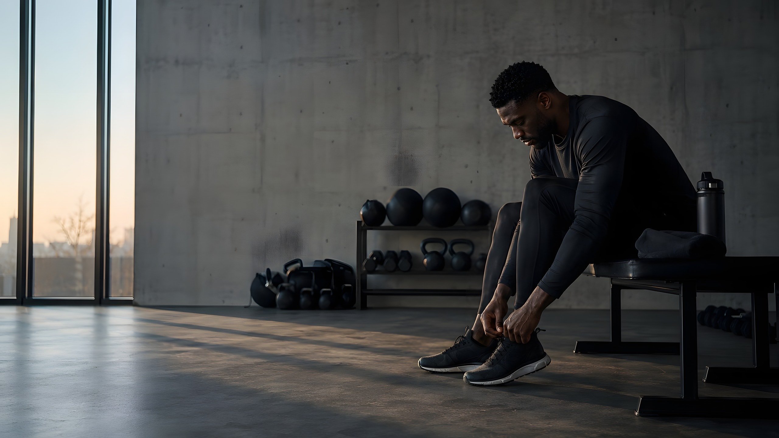 Michael T., training hall at dawn